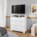 Cômoda Rack para Quarto 3 Gavetas Atlas Branco - Pallazio