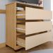 Cômoda Rack para Quarto 3 Gavetas Atlas Carvalho/Off White - Pallazio