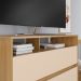 Cômoda Rack para Quarto 3 Gavetas Atlas Carvalho/Off White - Pallazio