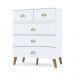 Cômoda para Quarto 05 Gavetas Milão Branco - Pallazio