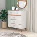 Cômoda para Quarto 05 Gavetas Milão Branco/Camarim - Pallazio