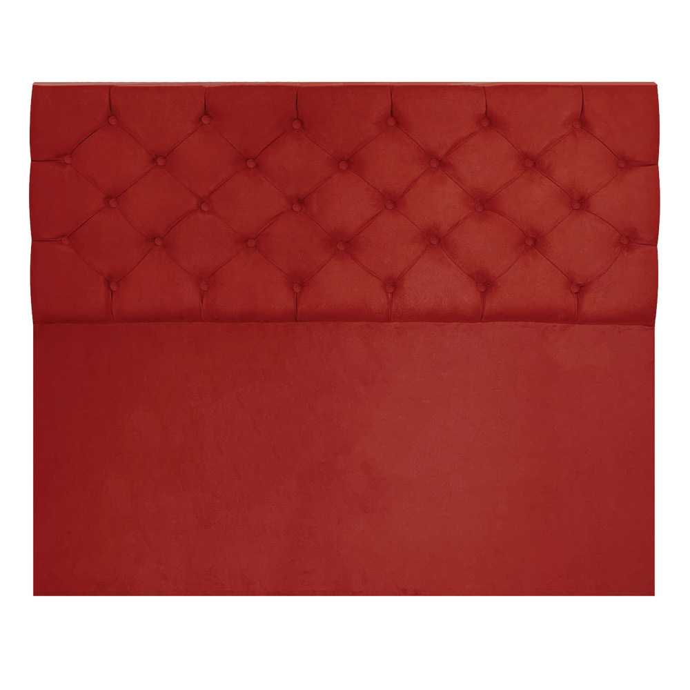 Cabeceira Capitonê Casal 1,40m Jade Suede Vermelho - Pallazio