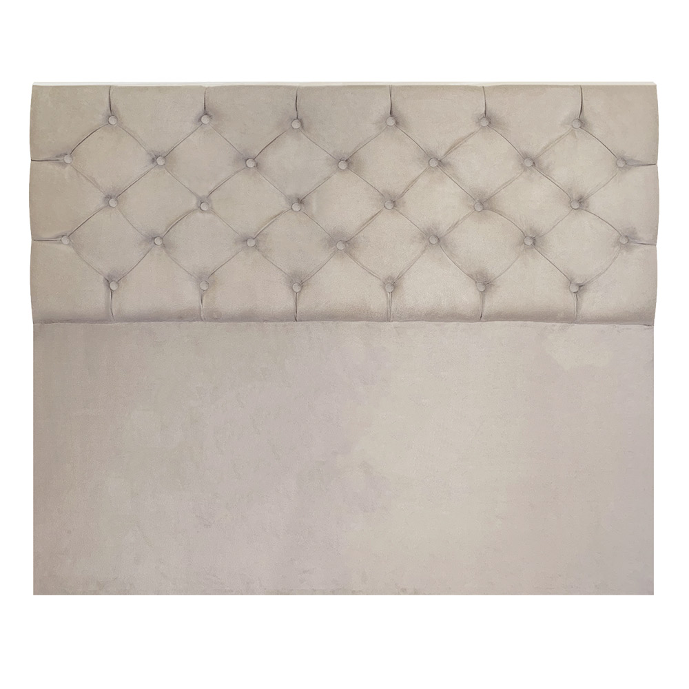 Cabeceira Capitonê King 1,95m Jade Suede Bege - Pallazio