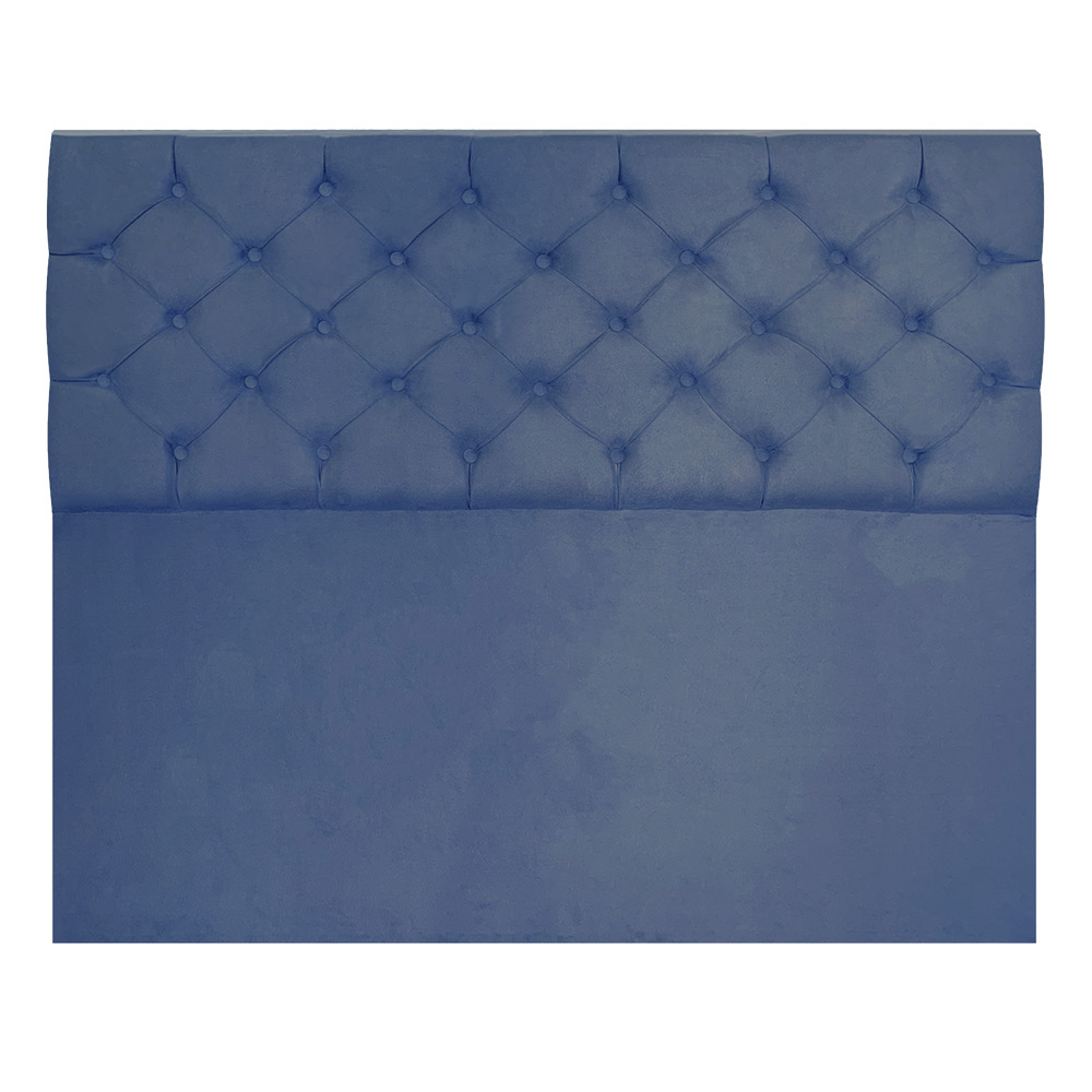 Cabeceira Capitonê Solteiro 0,90m Jade Suede Azul Marinho - Pallazio