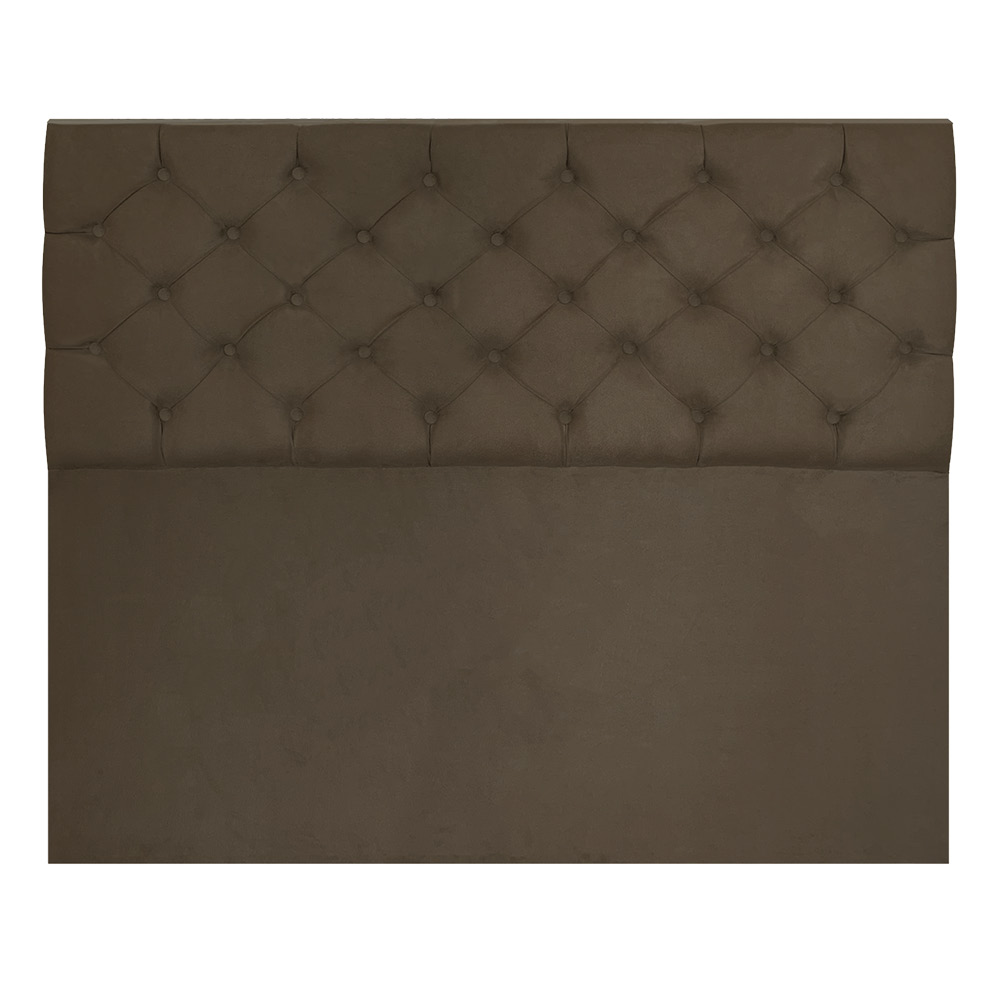 Cabeceira Capitonê Solteiro 0,90m Jade Suede Marrom - Pallazio
