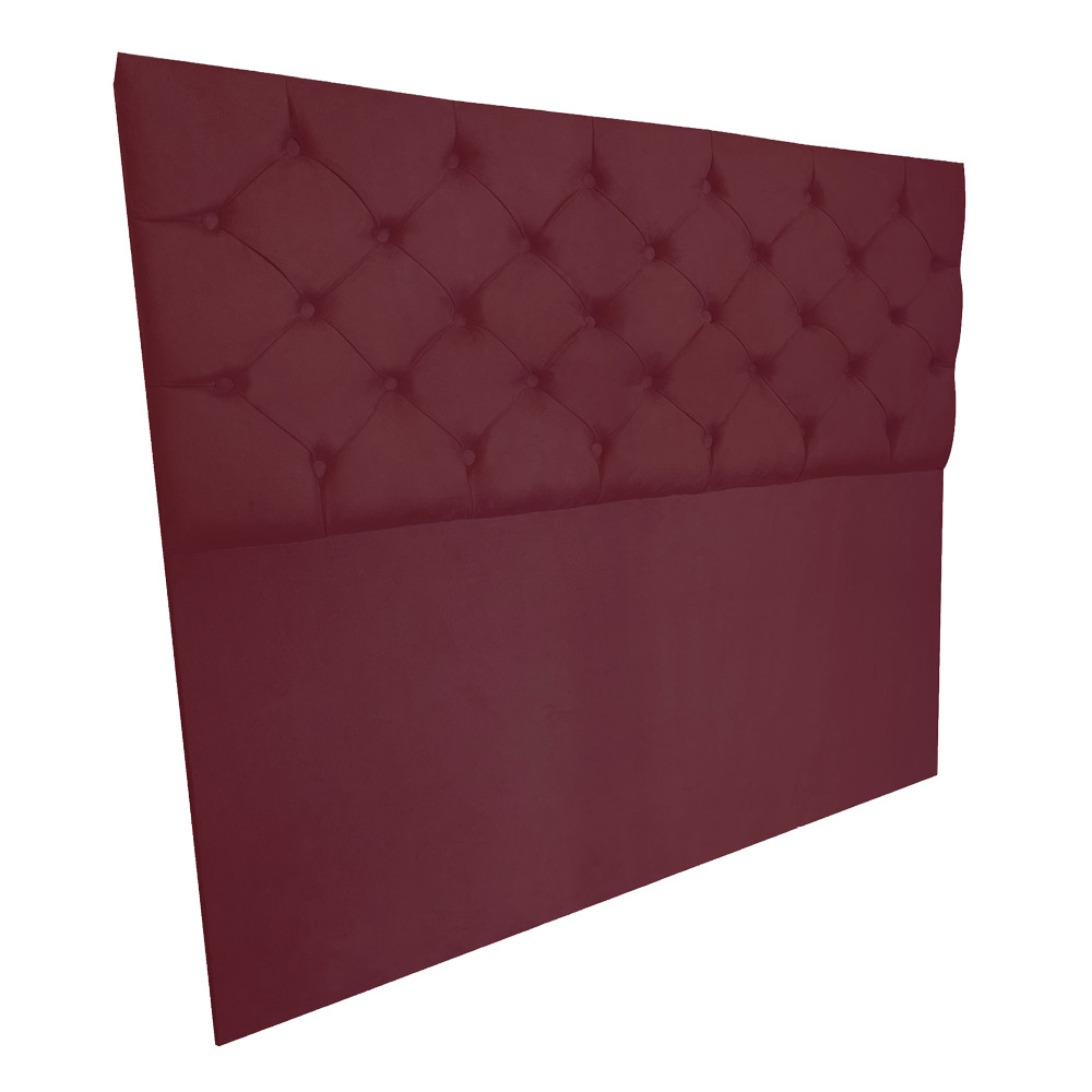 Cabeceira Capitonê Solteiro 0,90m Jade Suede Marsala - Pallazio