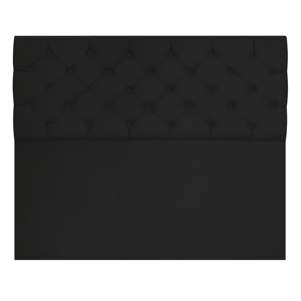 Cabeceira Capitonê Solteiro 0,90m Jade Suede Preto - Pallazio