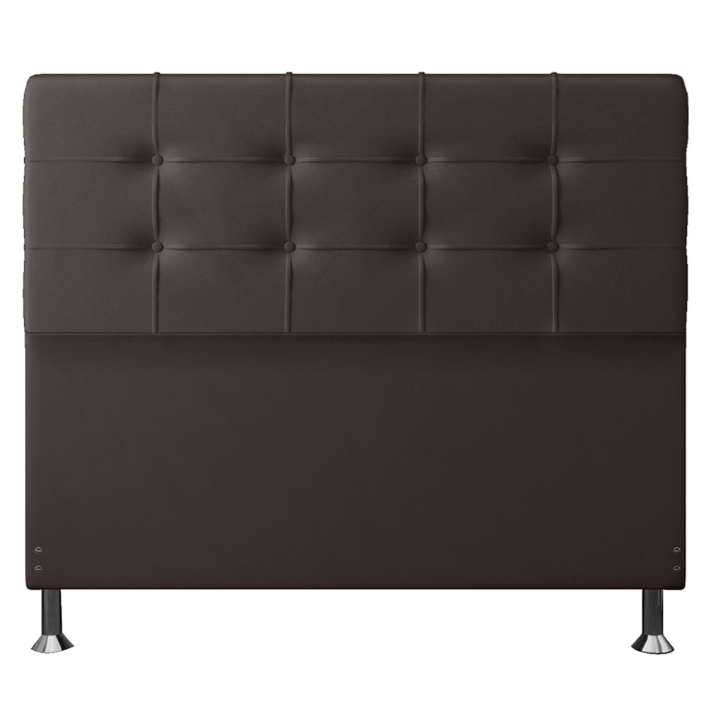 Cabeceira Casal 1,40m Atenas Suede Marrom - Pallazio