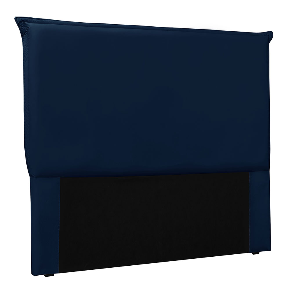 Cabeceira Casal 1,40m Barcelona Suede Azul Marinho - Pallazio