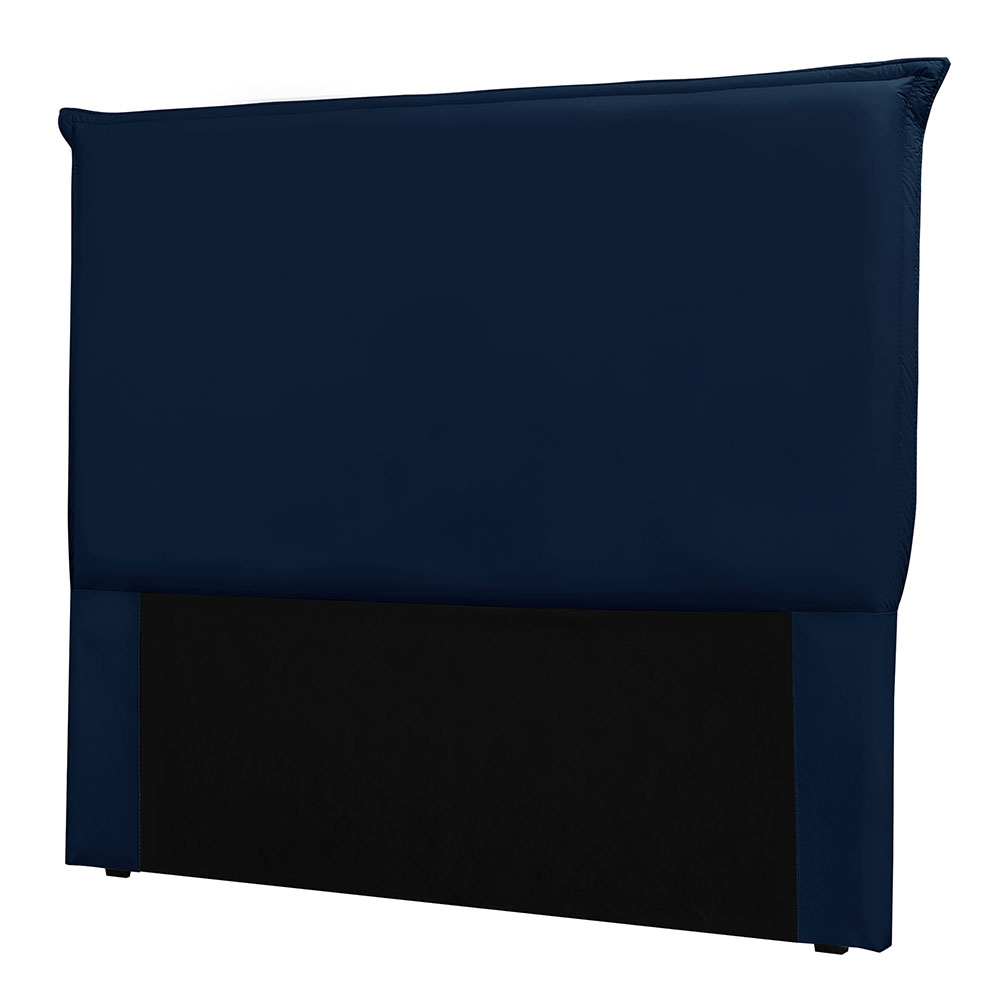 Cabeceira Casal 1,40m Barcelona Suede Azul Marinho - Pallazio