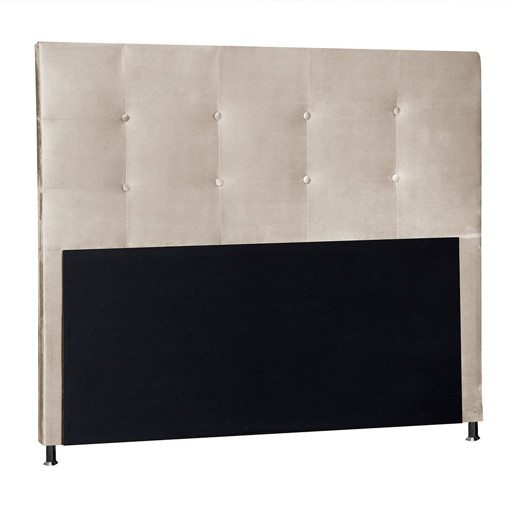 Cabeceira Casal 1,40m Berlim Suede Bege - Pallazio
