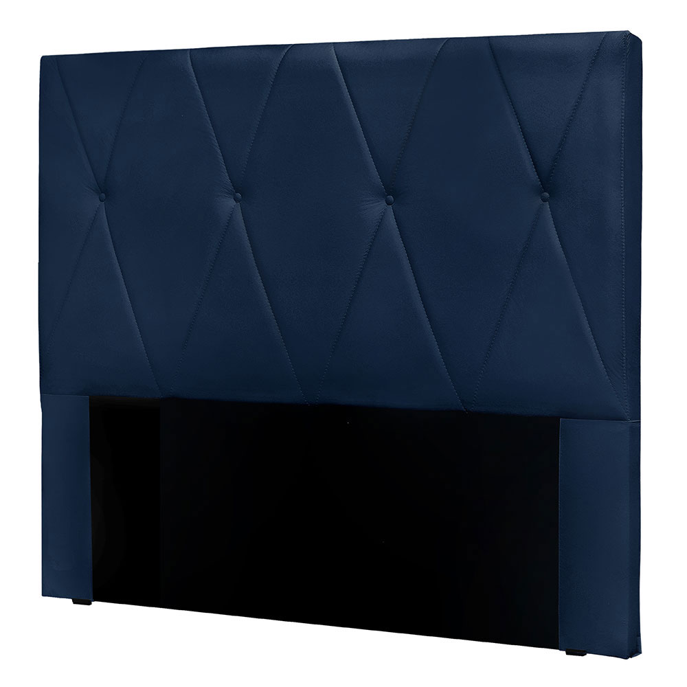 Cabeceira Casal 1,40m Ávila Suede Azul Marinho - Pallazio