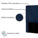 Cabeceira Casal 1,40m Ávila Suede Azul Marinho - Pallazio