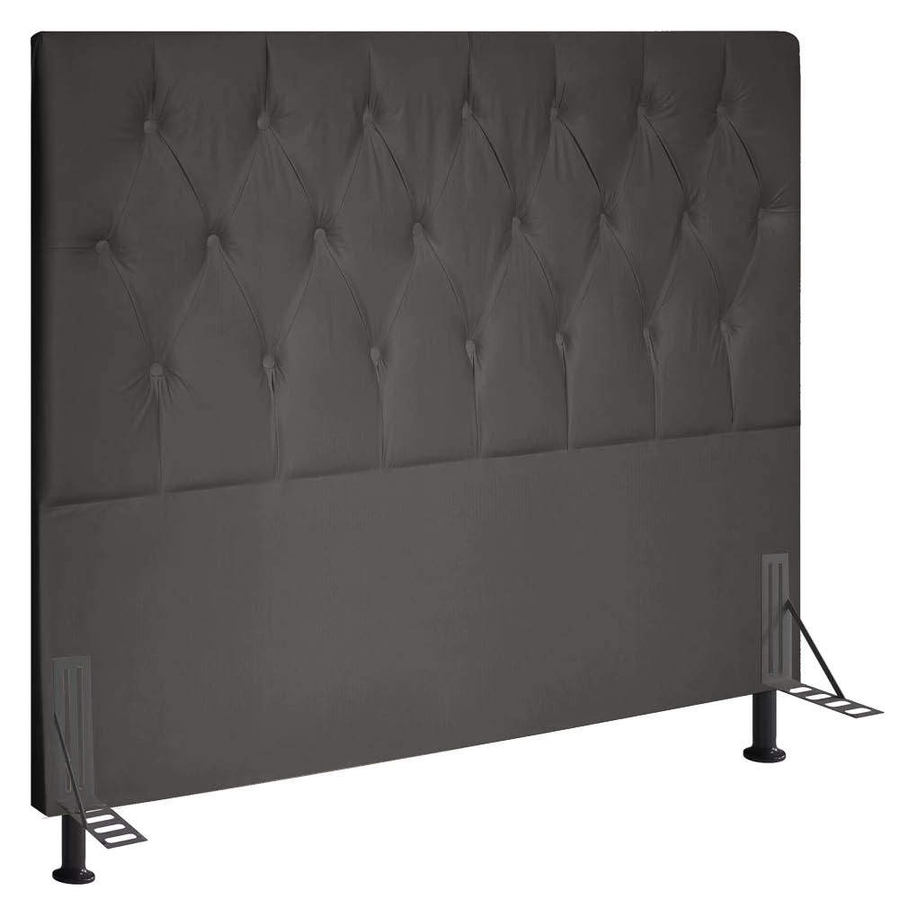 Cabeceira Casal 1,40m Estocolmo Suede Grafite - Pallazio