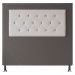 Cabeceira Casal 1,40m Havana Suede Cinza com Corino Branco - Pallazio