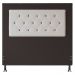 Cabeceira Casal 1,40m Havana Suede Marrom com Corino Branco - Pallazio