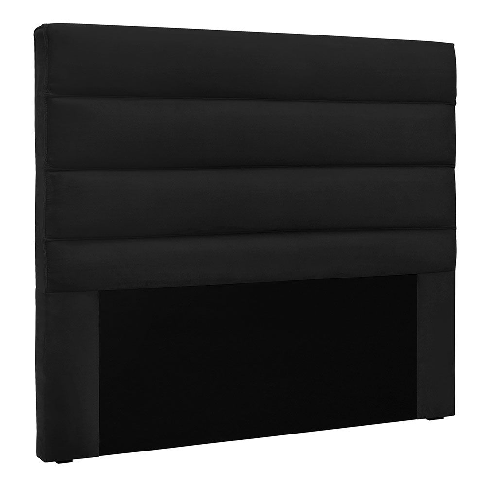 Cabeceira Casal 1,40m Las Palmas Suede Preto - Pallazio