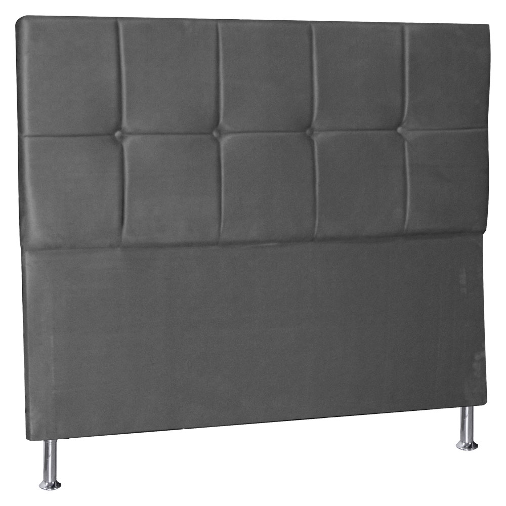 Cabeceira Casal 1,40m Lisboa Suede Cinza - Pallazio