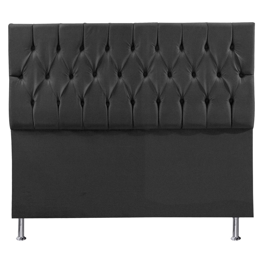 Cabeceira Casal 1,40m Madrid Suede Cinza - Pallazio