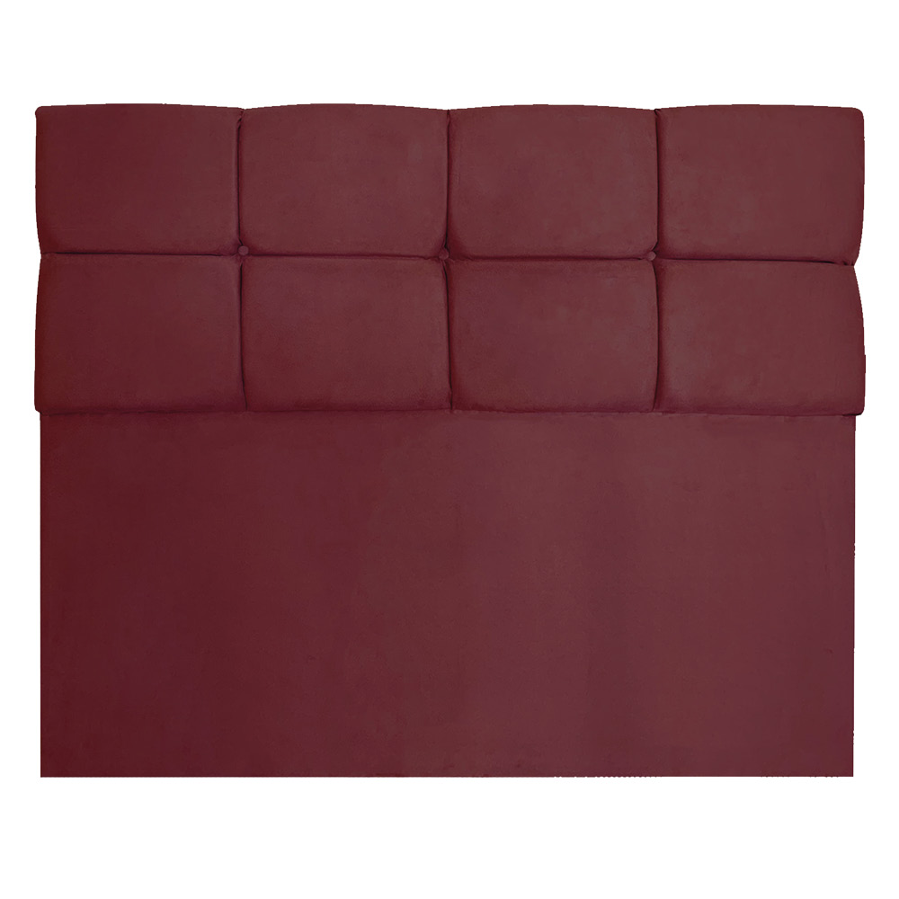 Cabeceira Casal 1,40m Nina Suede Marsala - Pallazio