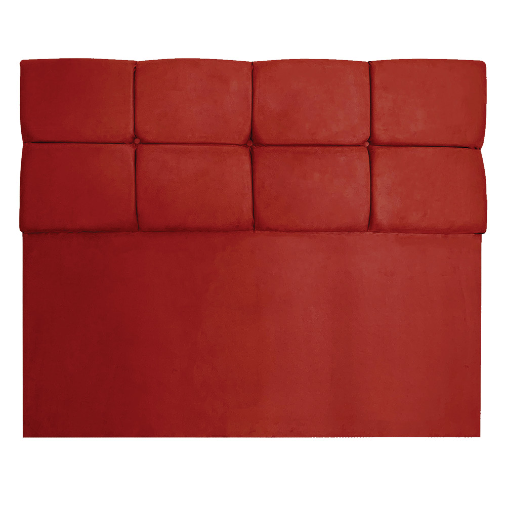 Cabeceira Casal 1,40m Nina Suede Vermelho - Pallazio