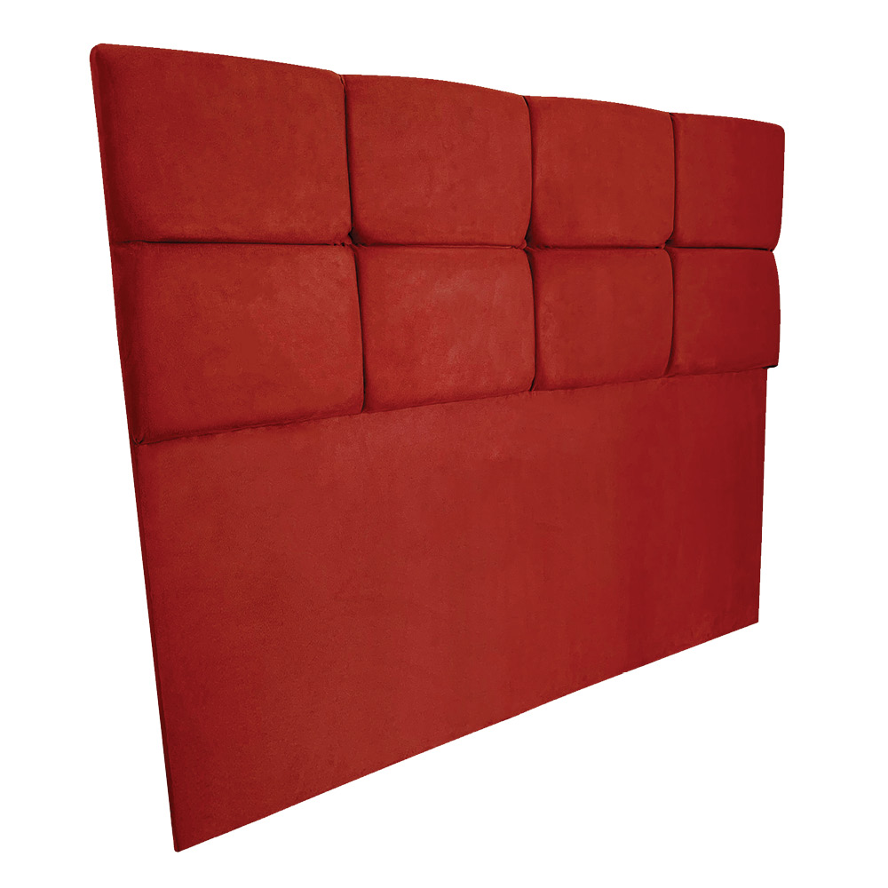 Cabeceira Casal 1,40m Nina Suede Vermelho - Pallazio