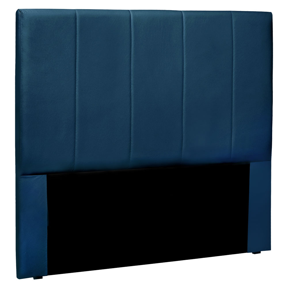 Cabeceira Casal 1,40m Ravenna Veludo Azul Marinho - Pallazio