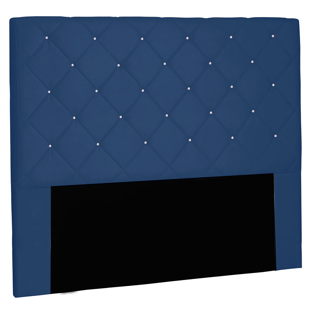 Cabeceira Casal 1,40m Tânia Suede Azul Marinho - Pallazio