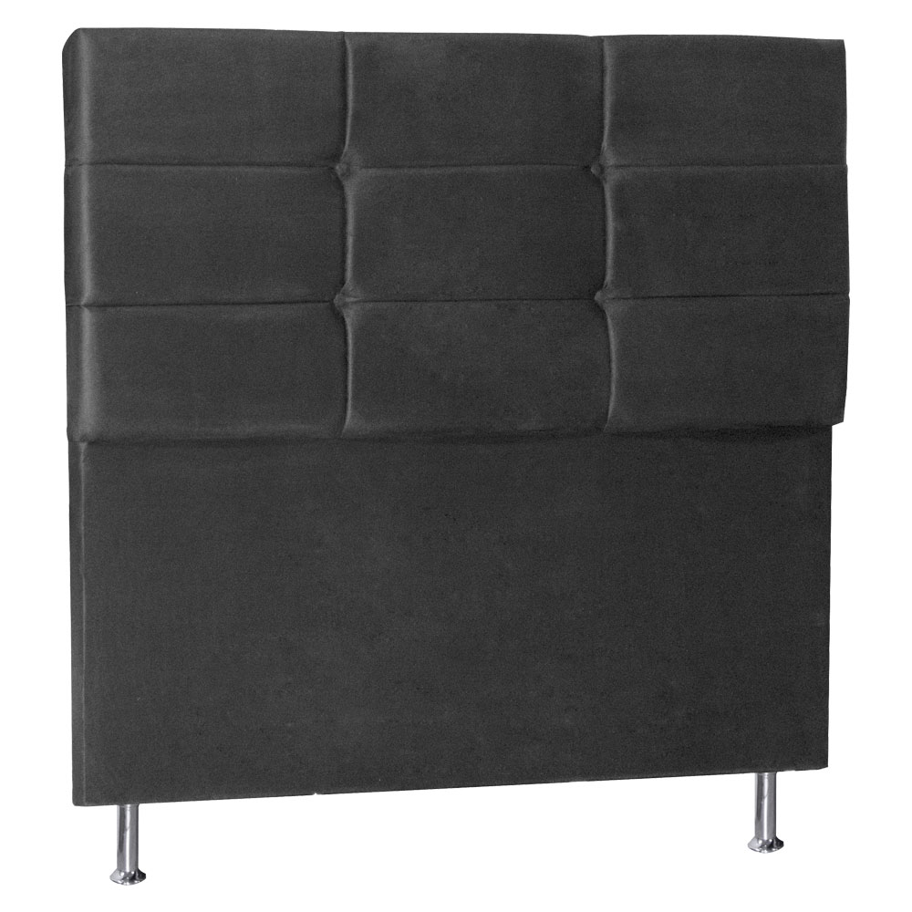 Cabeceira Casal 1,40m Tóquio Suede Cinza - Pallazio