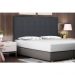 Cabeceira Casal 1,40m Verona Suede Cinza - Pallazio
