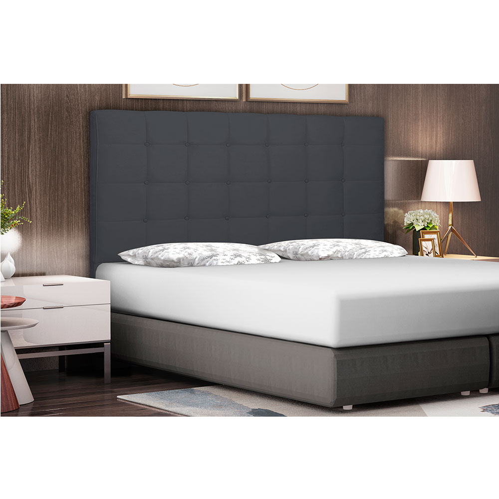 Cabeceira Casal 1,40m Verona Suede Cinza - Pallazio