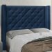 Cabeceira Casal 1,40m Vicenza Suede Azul Marinho - Pallazio