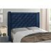 Cabeceira Casal 1,40m Vicenza Suede Azul Marinho - Pallazio