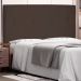 Cabeceira King 1,95m Aquilla Suede Marrom Café - Pallazio