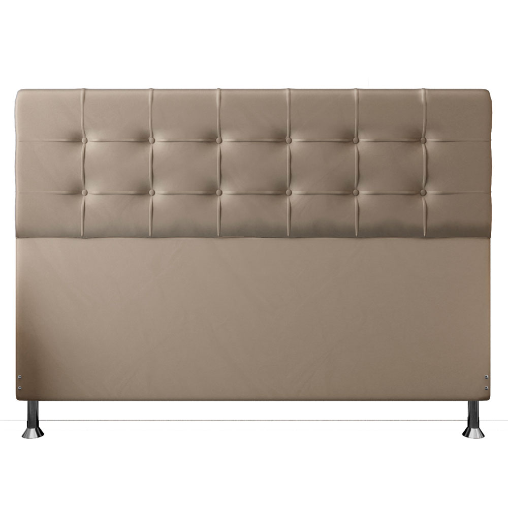 Cabeceira King 1,95m Atenas Suede Bege - Pallazio