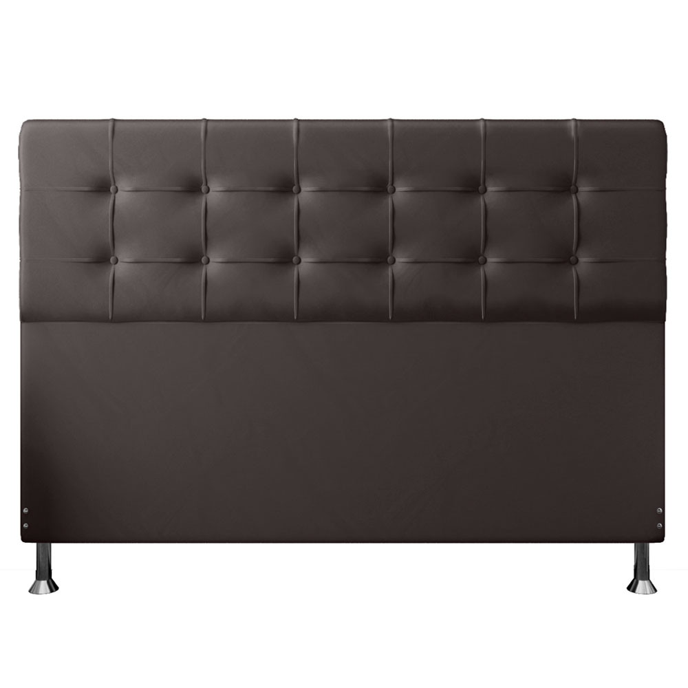 Cabeceira King 1,95m Atenas Suede Marrom - Pallazio