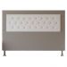 Cabeceira King 1,95m Havana Suede Bege com Corino Branco - Pallazio