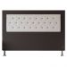 Cabeceira King 1,95m Havana Suede Marrom com Corino Branco - Pallazio