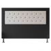 Cabeceira King 1,95m Havana Suede Preto com Corino Branco - Pallazio
