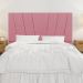 Cabeceira King 1,95m Italia Veludo Rosa - Pallazio
