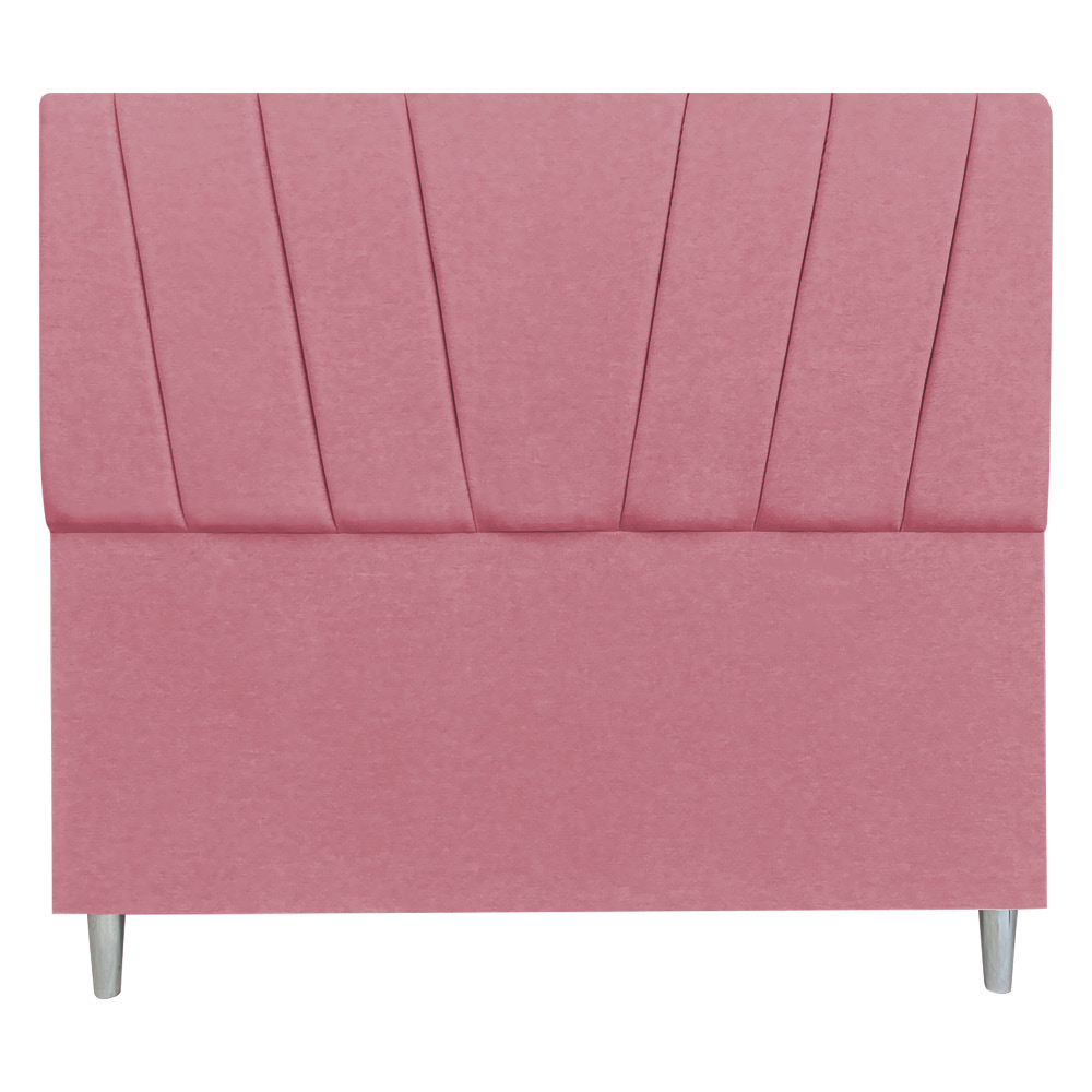 Cabeceira King 1,95m Italia Veludo Rosa - Pallazio