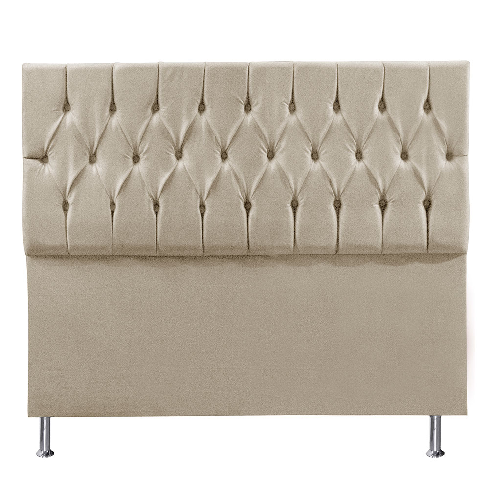 Cabeceira King 1,95m Madrid Suede Bege - Pallazio