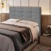 Cabeceira King 1,95m Moscou Linho Cinza - Pallazio