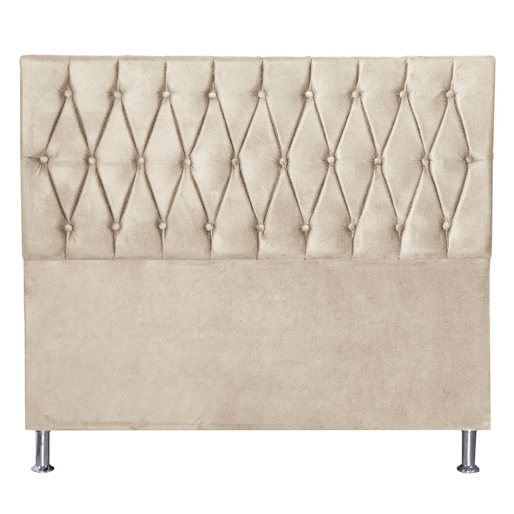 Cabeceira King 1,95m Paris Suede Bege - Pallazio