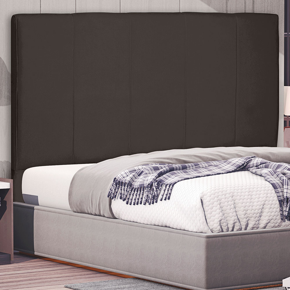 Cabeceira King 1,95m Ravenna Suede Marrom Café - Pallazio