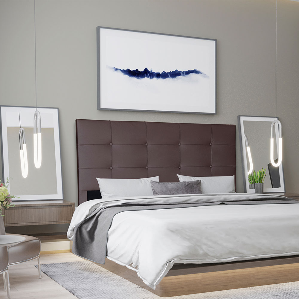 Cabeceira King 1,95m Roma Corano Marrom - Pallazio