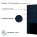 Cabeceira King 1,95m Santiago Suede Azul Marinho - Pallazio
