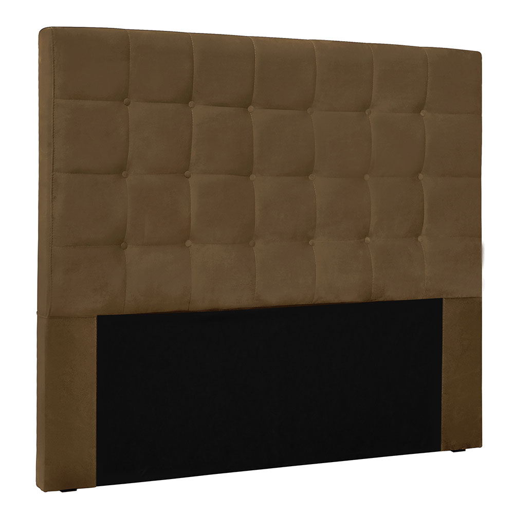 Cabeceira King 1,95m Santiago Suede Caramelo - Pallazio