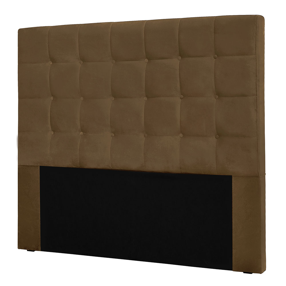 Cabeceira King 1,95m Santiago Suede Caramelo - Pallazio