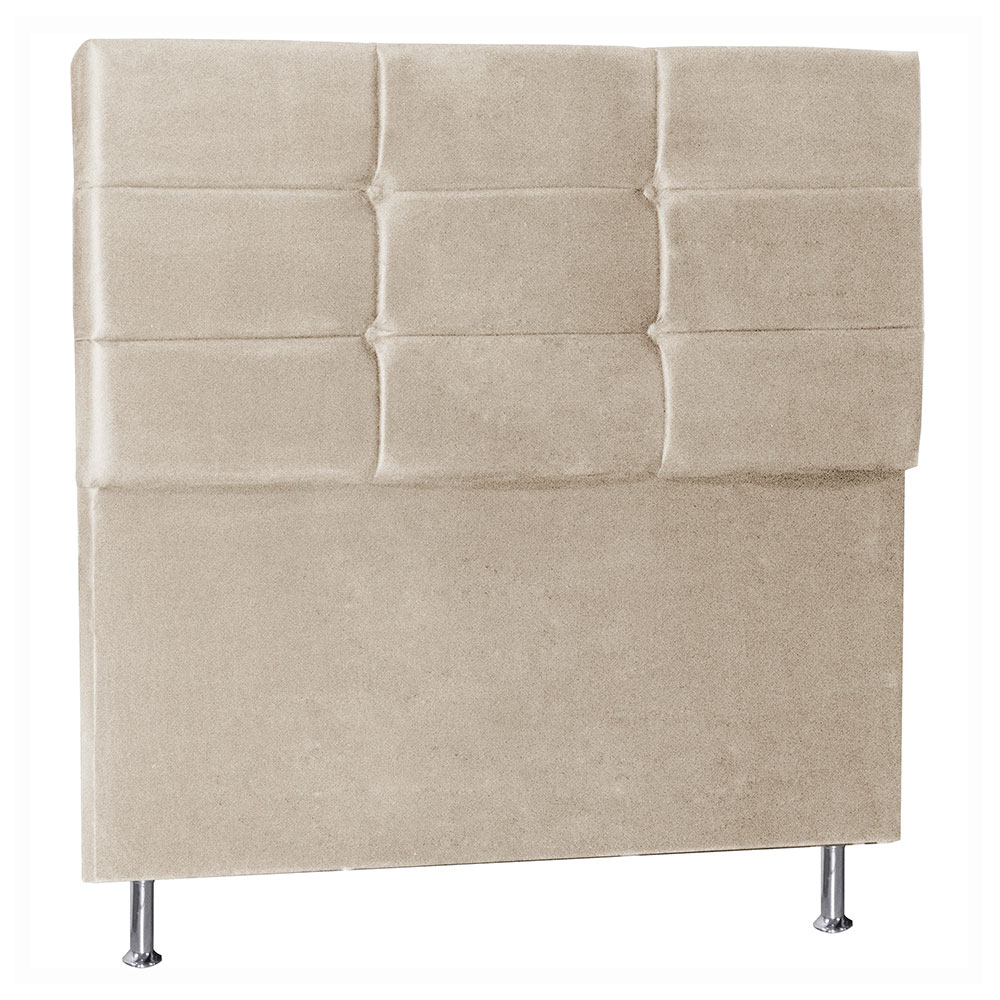 Cabeceira King 1,95m Tóquio Suede Bege - Pallazio